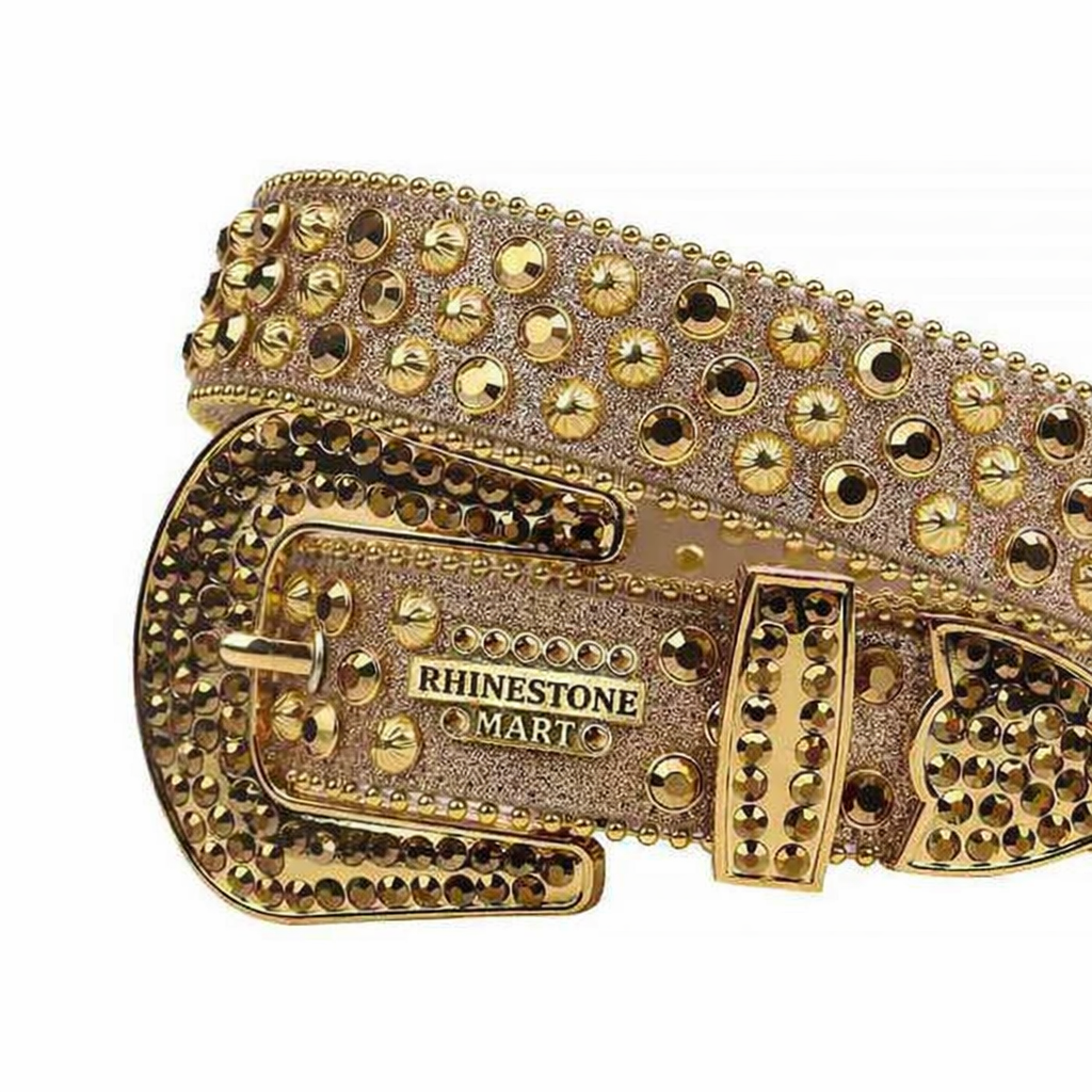 Gold Strap Gold Crystal Rhinestone Belt
