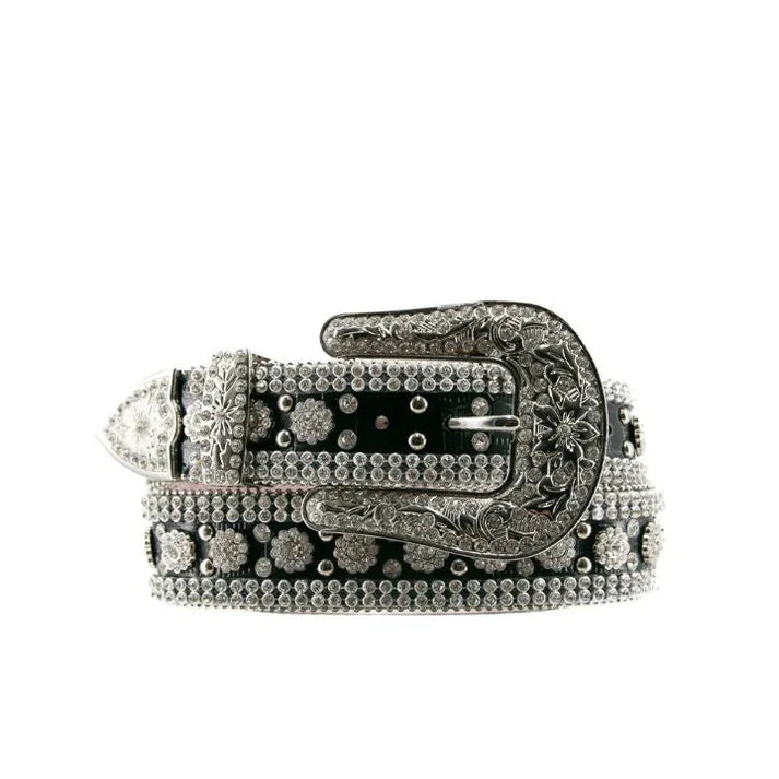 Angel Ranch Crystal Black Western Belt